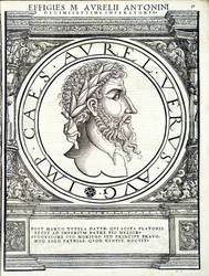 Lucius Verus, Illustration aus Imperatorum romanorum omnium orientalium et occidentalium verissimae imagines ex antiquis numismatis